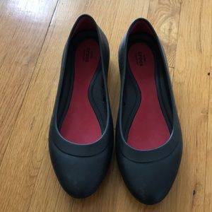 Crocs Iconic Comfort Matte Black Flats